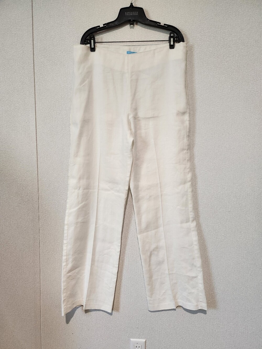 J. Mclaughlin White Kilian Linen Blend Wide Leg Pants Size 12
